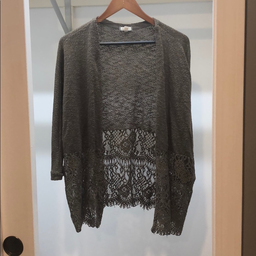 cardigan also known as a throw over